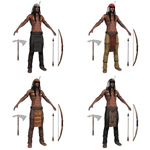 pack native american 3D
