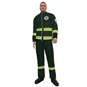 rigged paramedic 3d model