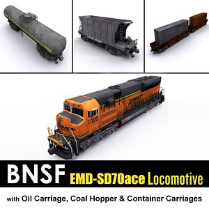 EMD Locomotive with cargo carriages