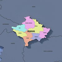 Kosovo Admin 1 3D Map - LatLong