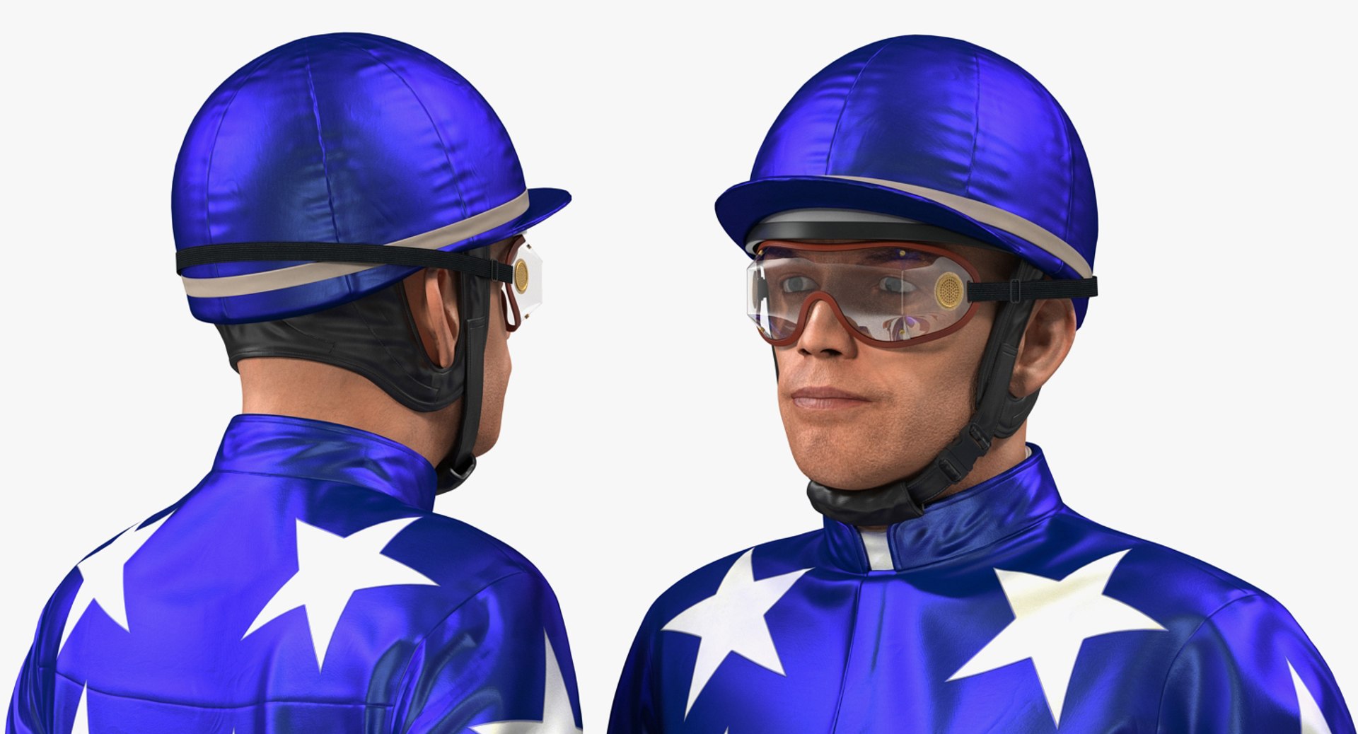 3D horse racing jockey standing - TurboSquid 1288592