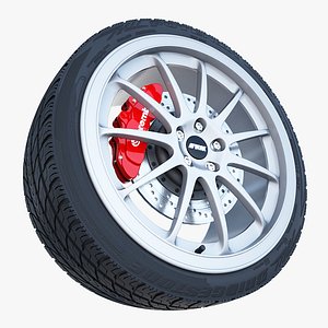 work emotion 11r wheel tire 3d model