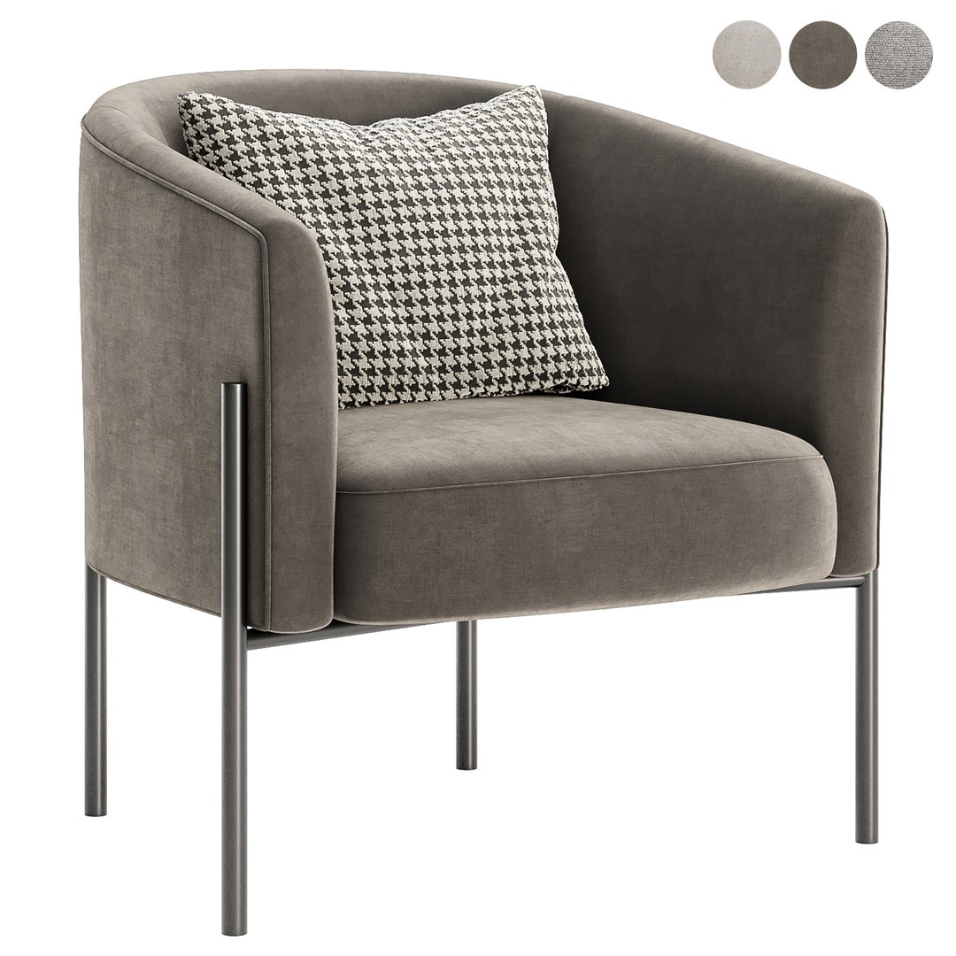 3D Curved Iron Leg armchair model https://p.turbosquid.com/ts-thumb/JU/lP85qd/rj/curvedironlegsarmchair_preview03/jpg/1721638695/1920x1080/fit_q87/bb0b1c7f9908bc6989156b77bff96bc5858e3387/curvedironlegsarmchair_preview03.jpg