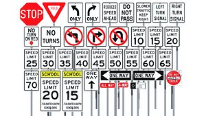 Street Sign Pack 01 3D model