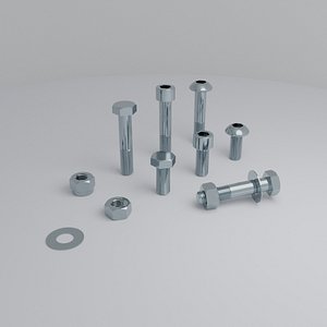 nuts bolts 3D model