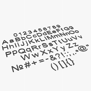Alphabet plastic 1 3D model