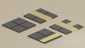 3D Heritage Transit Modular Subway Floor Kit model