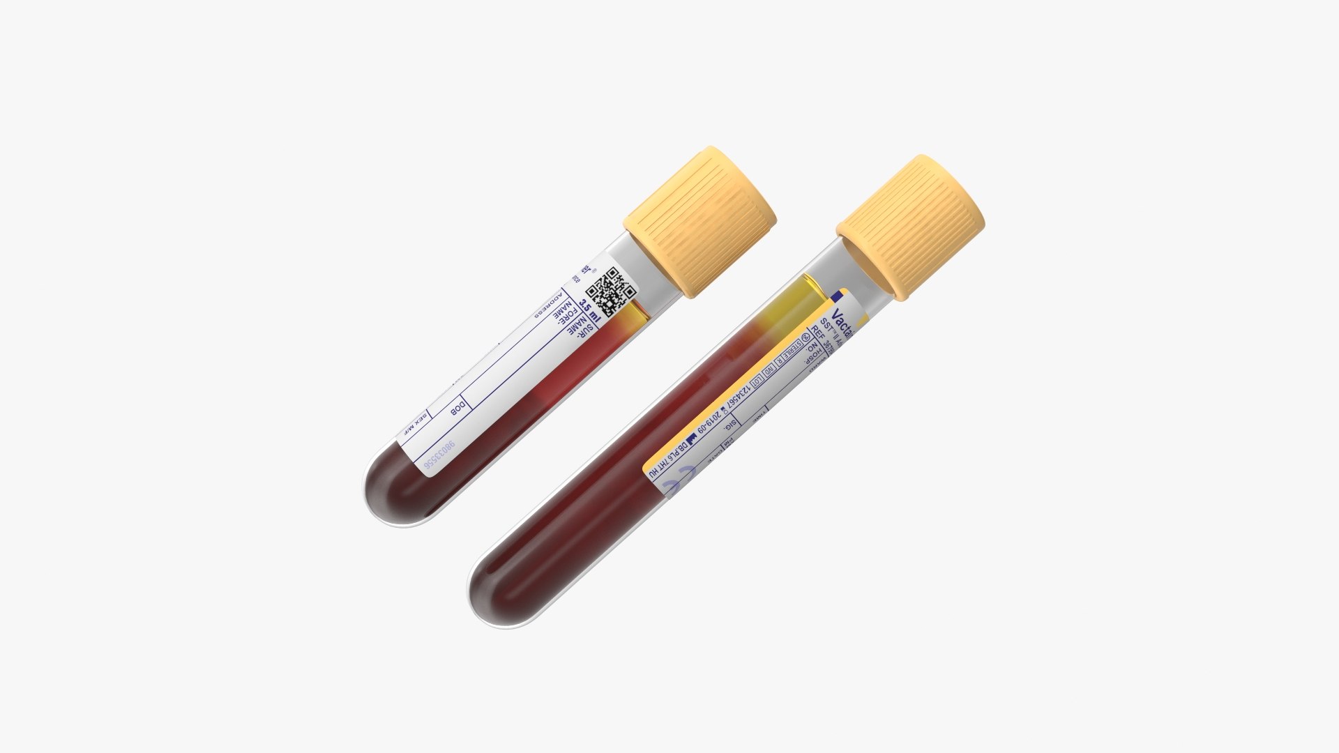 Yellow Test Tube 3D Model - TurboSquid 1540210