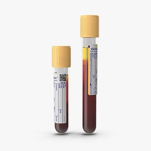 yellow test tube 3D model