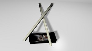 3d oriental chopstick lo rest