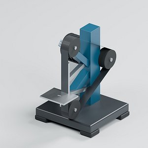 Two Inch Belt Grinder with Contact Wheels and Adjustable Platen