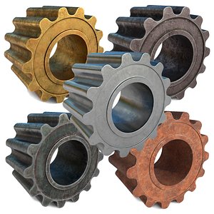 3D realistic metalic gears