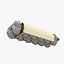 Plateau d'oeufs en plastique transparent avec emballage (Rigged)