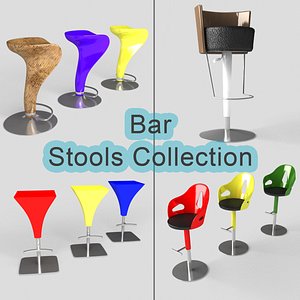 3d model bar stools
