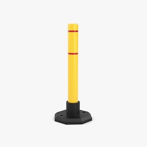 Removable Bollard with Rubber Base 03 3D model