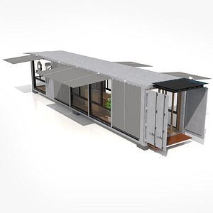 Container Glass House 3D model
