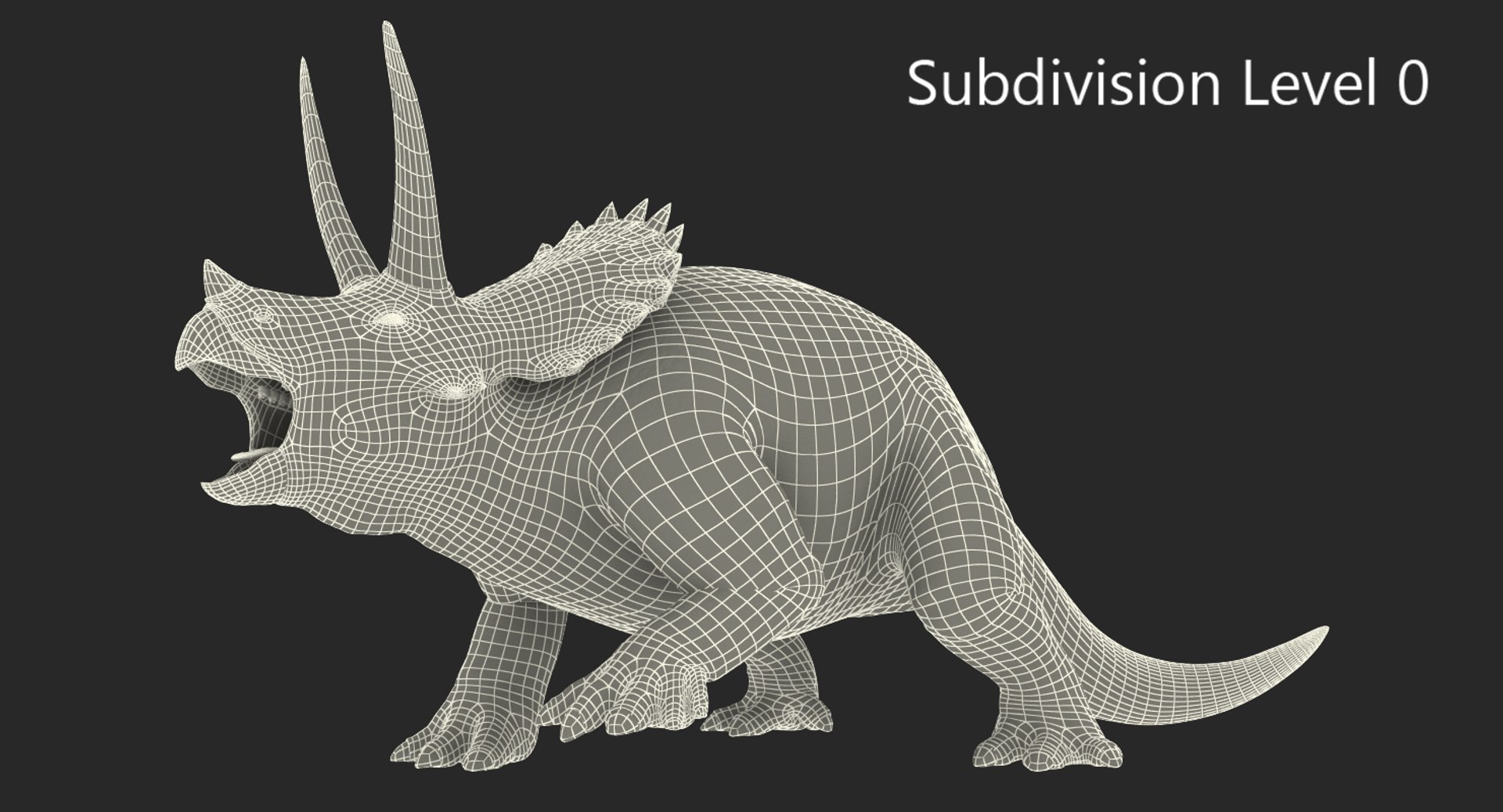 Obj Triceratops Fighting Pose