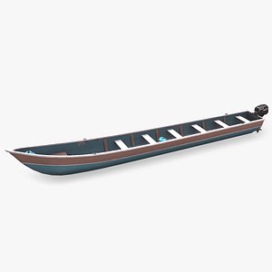 3D model Traditional Boat Low-poly PBR