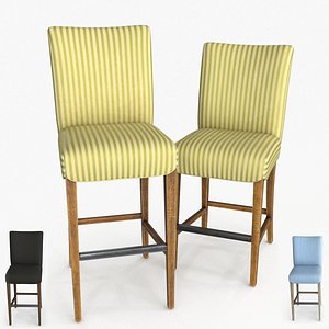 3D Bar and Counter Stool 3 color model