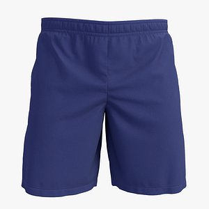 Blue Cotton Shorts