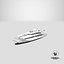 3D luxury yacht aura model
