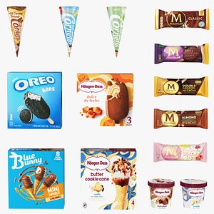 Ice Cream Products 14 in 1 3D