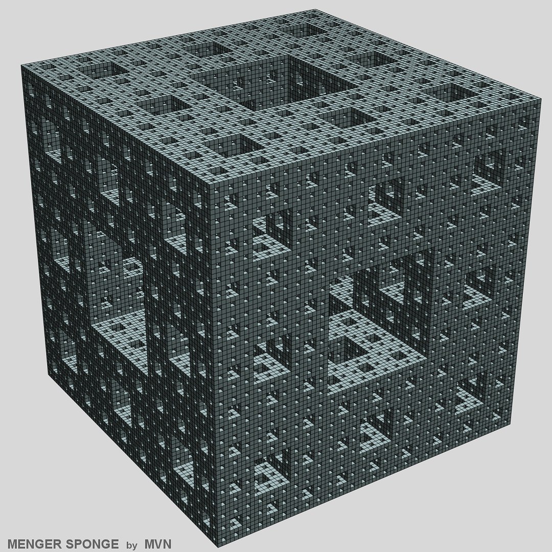 3d Menger Sponge Model