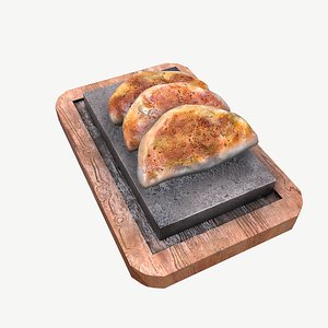 Asia food Fried dumplings 3D model