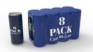 Eight pack packaging beverage soda cans 10-5oz - 310ml