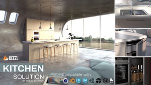 Kitchen Solution - Blender and FBX 3D model