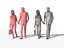 3d people crowd model