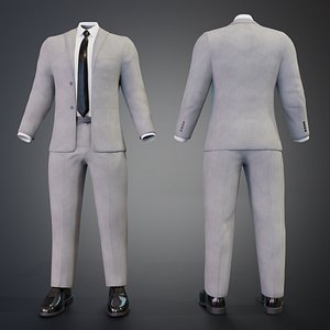 3D Classic Men Formal Suit Animation and Game Ready