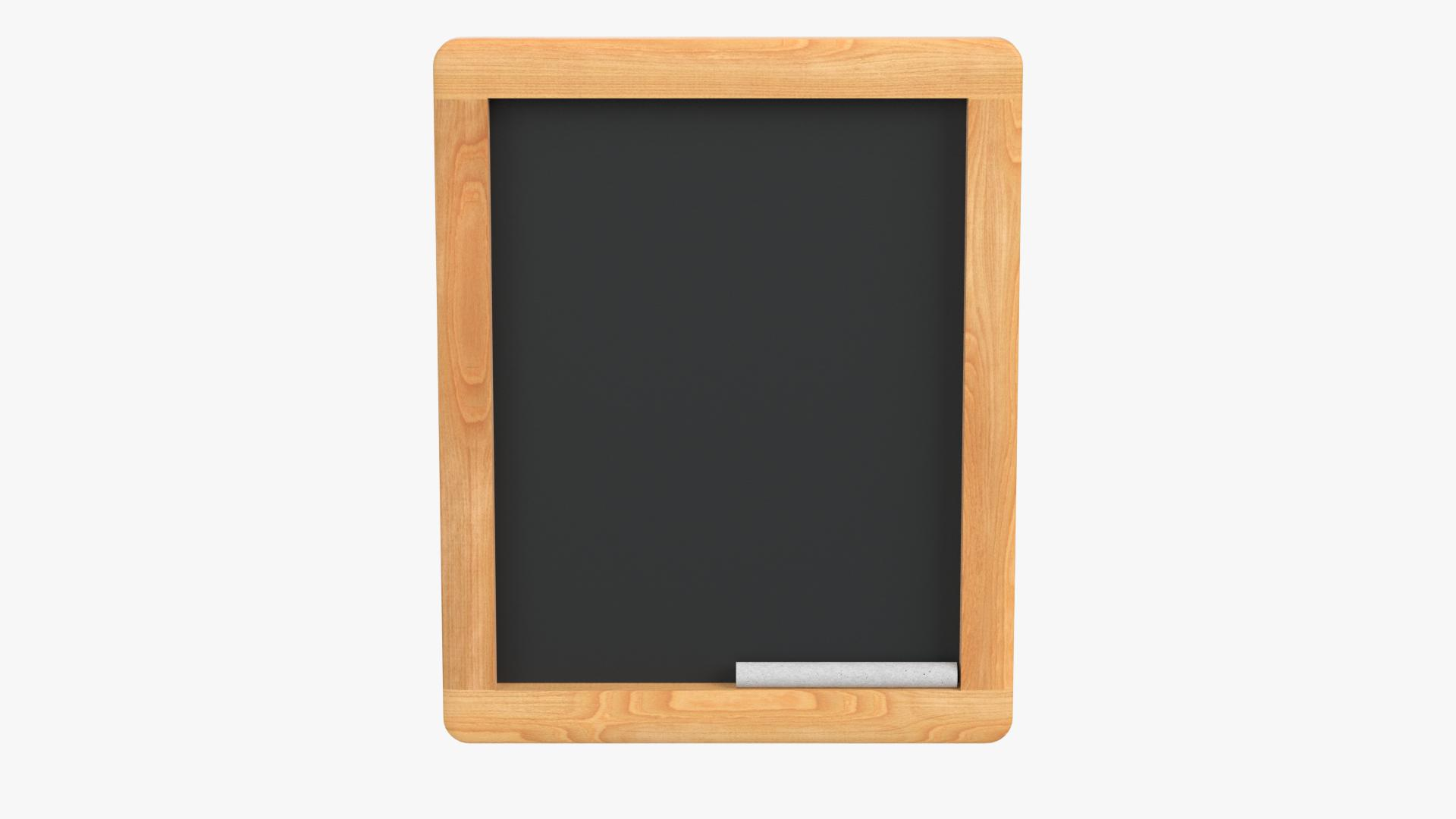3D Wood Chalkboard Frame Chalk Model - TurboSquid 1232390