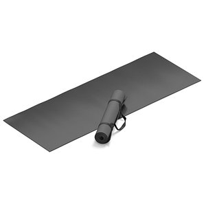 3D Black Unfolded  Rolled Yoga Mat Set - lying fitness pilates folded karemat 2 types model