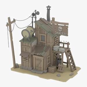 Low poly Survival Building 02 3D model