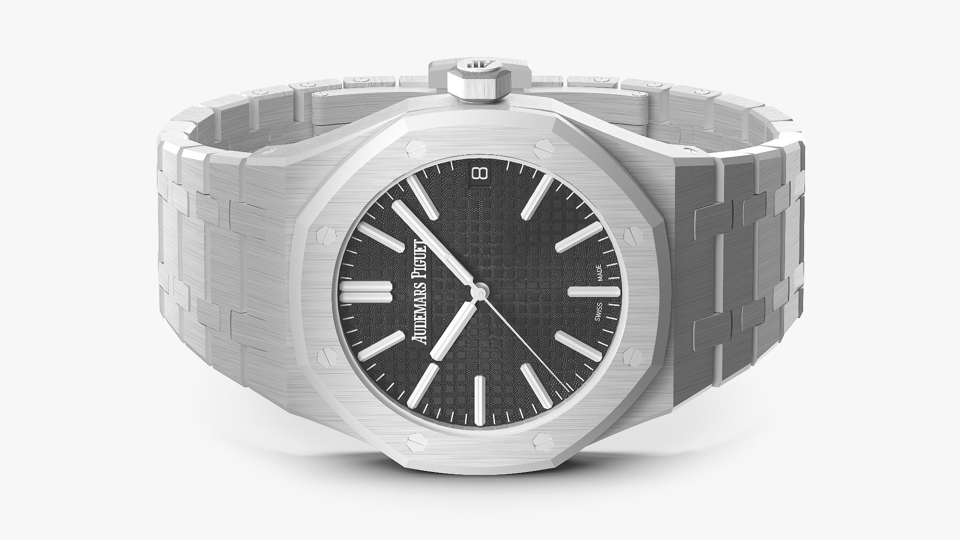 Audemars Piguet Royal Oak Black Stainless Steel Selfwinding 3D model preview