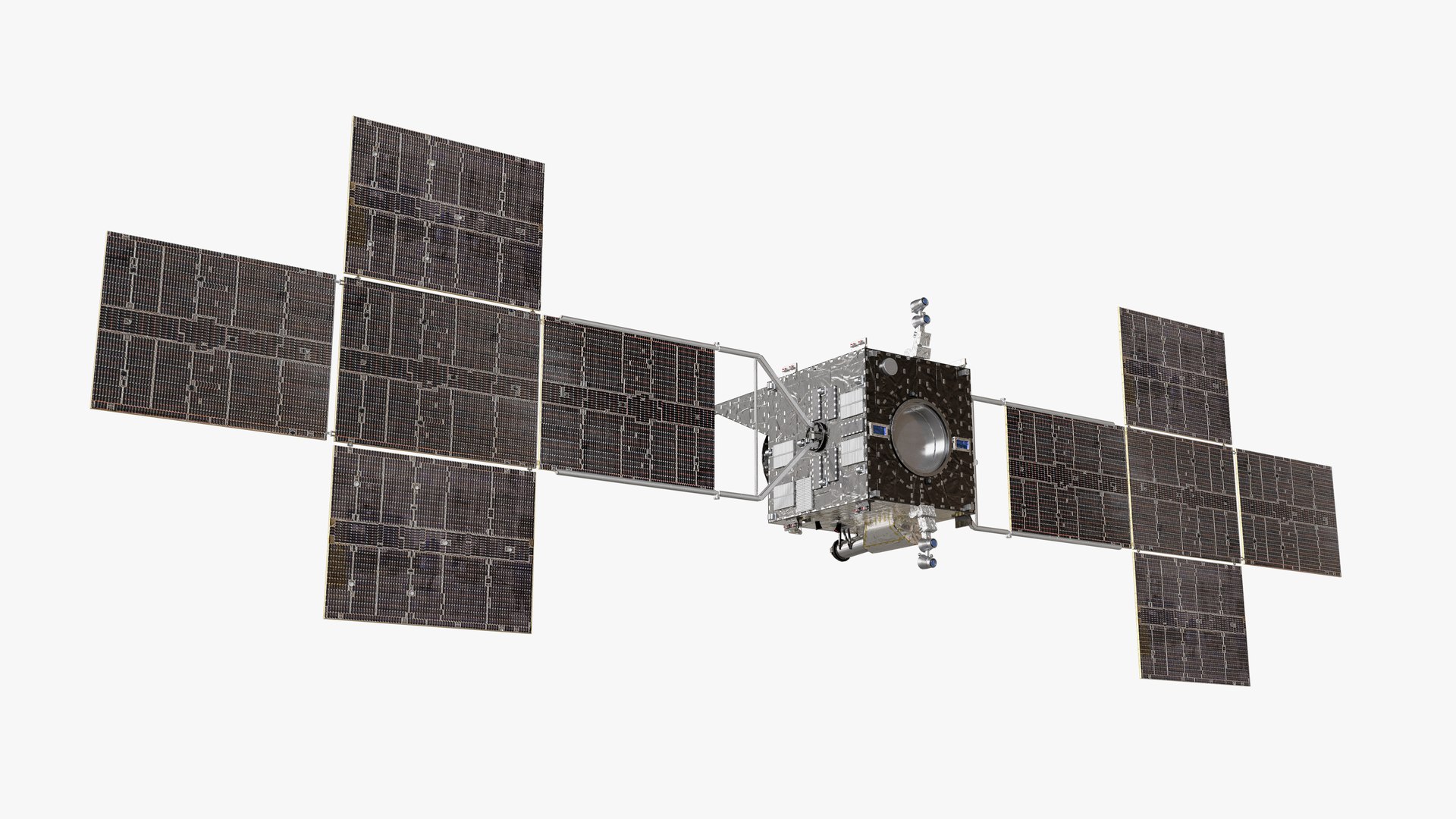 3D Psyche Spacecraft model https://p.turbosquid.com/ts-thumb/JV/p61FvM/bv/a2/png/1769290276/1920x1080/fit_q87/d2a89ac667591b5cc03e6aef78587fb43f85847d/a2.jpg