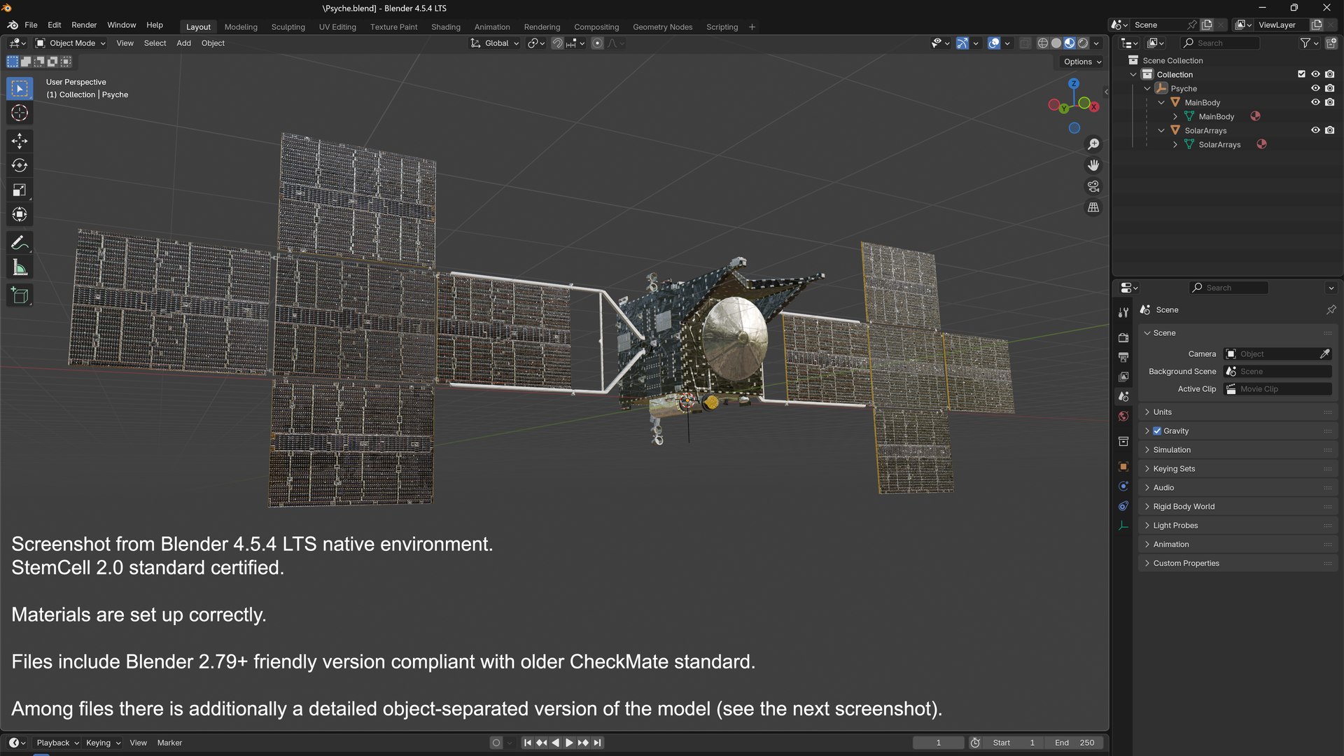 3D Psyche Spacecraft model https://p.turbosquid.com/ts-thumb/JV/p61FvM/hx/end3/png/1769290350/1920x1080/fit_q87/8f5193e09a0145875ee01efab8444bfd2c046a61/end3.jpg