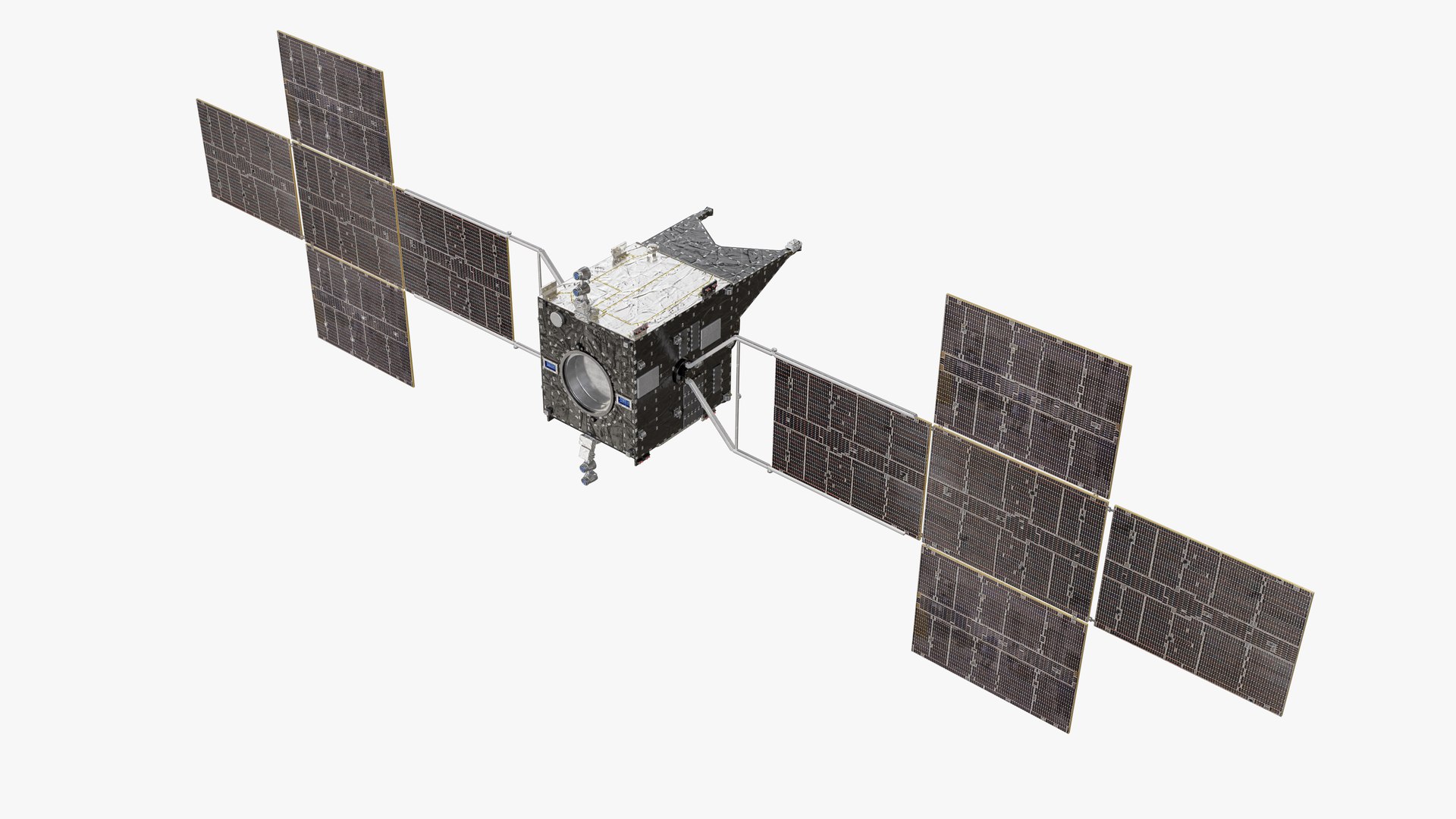 3D Psyche Spacecraft model https://p.turbosquid.com/ts-thumb/JV/p61FvM/m7/a11/png/1769290290/1920x1080/fit_q87/df31cff0ec33df4a12e288a4874f415c3e9e2aab/a11.jpg