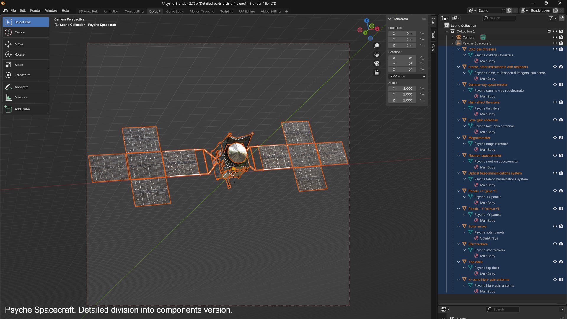 3D Psyche Spacecraft model https://p.turbosquid.com/ts-thumb/JV/p61FvM/xI/end4/png/1769290347/1920x1080/fit_q87/c1aabfd4a203a0fba1c8d8f9505b89d5f6ce2008/end4.jpg