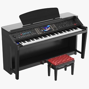 Detailed Digital Piano 3D model