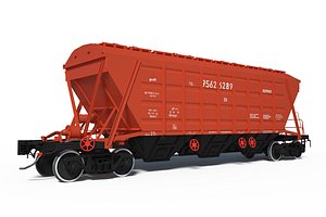 train car hopper 19-752 3D model