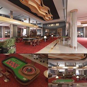 Classical Casino Interior 3D
