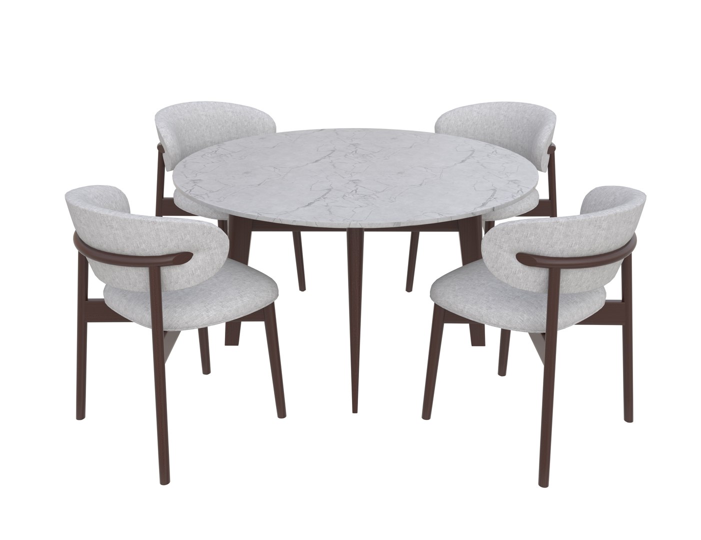 Table And Chairs 3D Model - TurboSquid 1885024