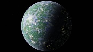 8K Alien Mystical Planet 3 3D model