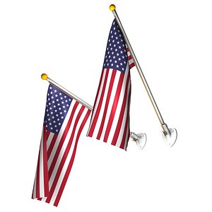 USA flag pole set