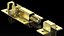 Brass Sliding Door Locks Set 3D