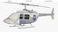 Bell 206B JetRanger III Helicopter Ten News White Rigged 3D