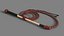 Leather Bullwhip Braided Brown