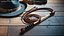 Leather Bullwhip Braided Brown
